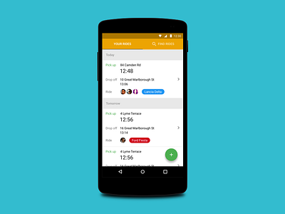 Car android app car material design