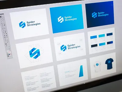 Spider Strategies Style Guide branding gradient grid hexagon logo photo s style guide