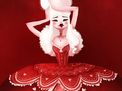 Red Velvet dress illustration red red velvet woman