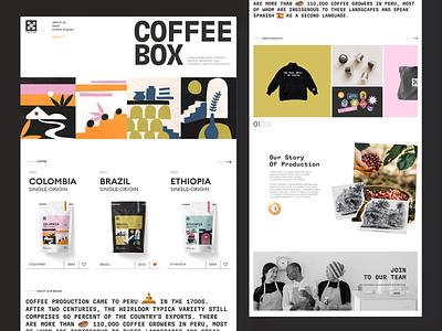 Coffee Box Homepage afterglow branding coffee grid homepage illustration logo minimal packaging packaging design product design website