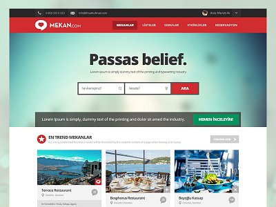 Mekan.com Startup Homepage app design blog design blog homepage content view creative freelance homepage icon design istanbul project startup web design