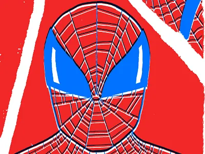 The Many Masks of Spider-Man masks offset poster printing spiderman texture web