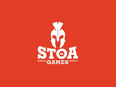 STOA Games branding ci design kmita logo logotype oragne project red white