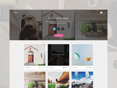 36kare Homepage album design grid header interface list photo ui user web