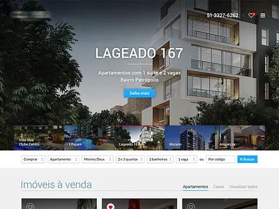 WIP Real Estate Website flat design interface real estate ui ux wip