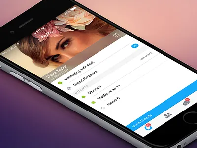 Profile screen app chat ios iphone messenger profile status user