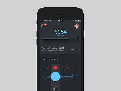 Mobile Payment App budget chart finance graph ios iphone6 mobile money pay payment
