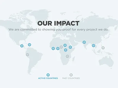 Our Impact generosity impact locations map projects water