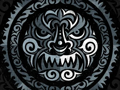 Dark Matter Tribal Design face ornamental texturized tribal vonster