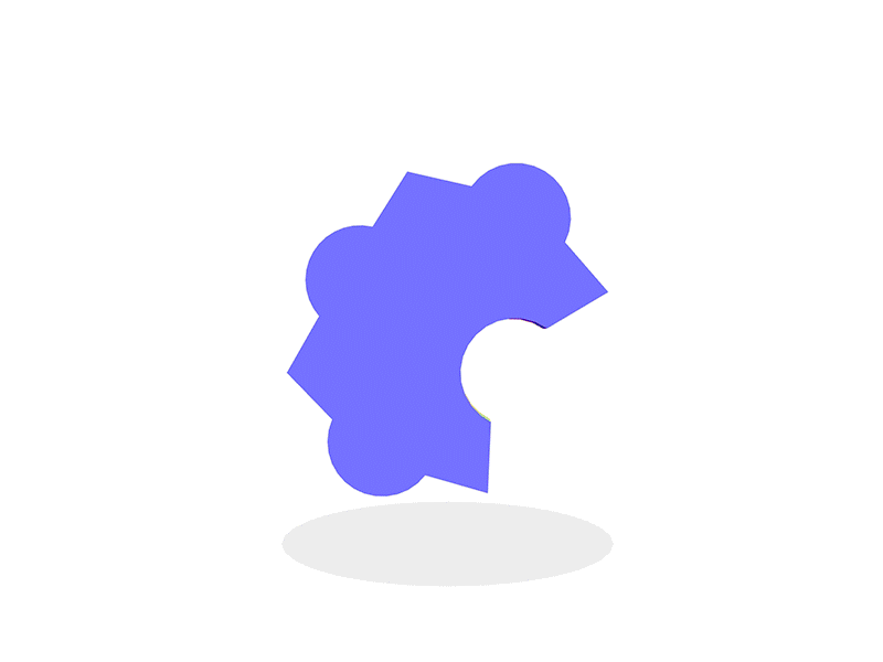 Generative 3D Puzzle Piece 3d normals puzzle three.js two.js