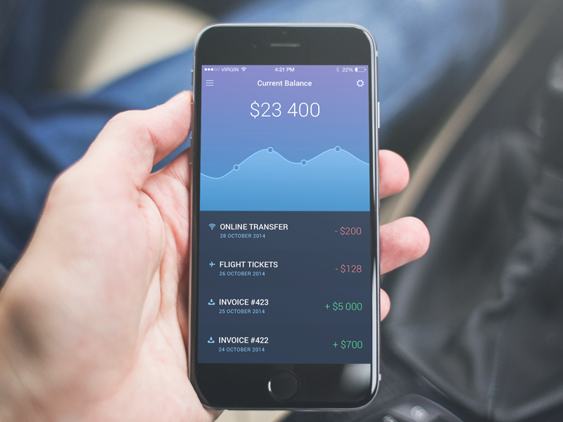 Current Balance - WIP balance bank cash dollars finance graph ios ios8 iphone mobile money ui