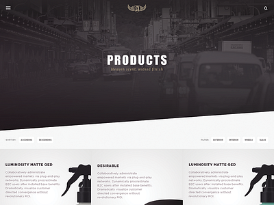 Category page black category commerce grid landing page packaging product ui ux web white wip