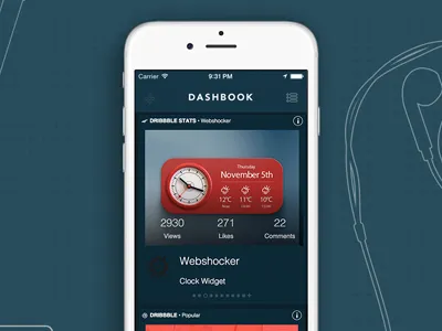 Dribbble Stats Dash app dribbble ipad iphone stats