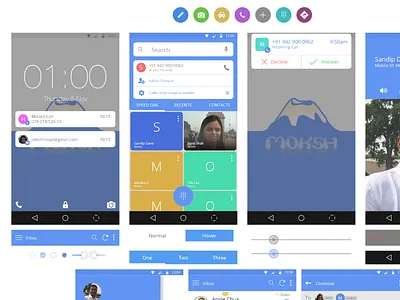 Lollipop Gui Kit android design. button flat gui psd slider ui ux. icon xxhdpi
