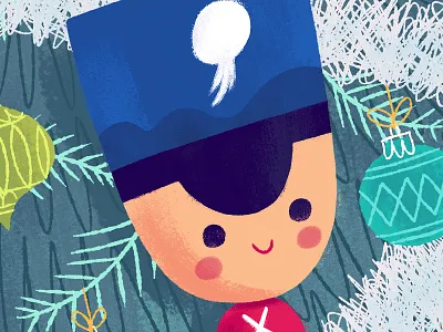 1985 christmas holiday illustration ornament soldier toy