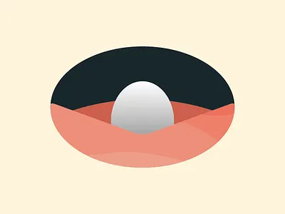 Logo Nest circle egg flat icon logo nest red shade