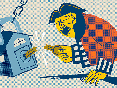 3rd Amendment bill of rights constitution editorial illustration