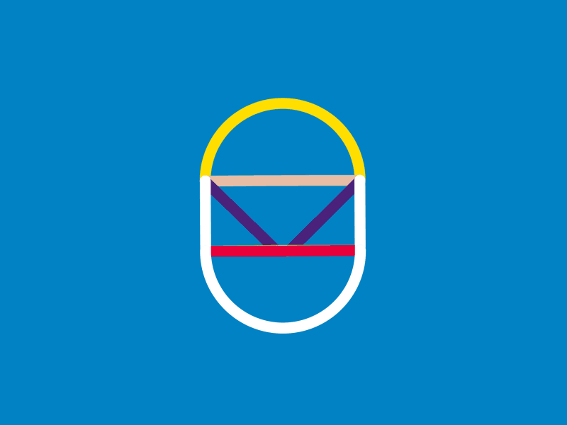 U animated animation branding character geo geometry gif letter logo logotype mograph motion