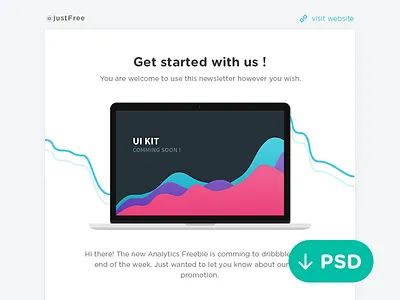 Newsletter Freebie PSD clean design download email flat free freebie newsletter psd simple ui ux