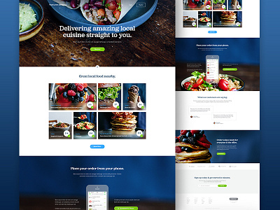 Let's Fluc / Home blue clean eat flat fluc food homepage white