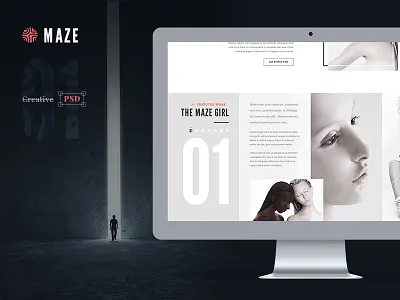 Maze | Creative Agency PSD Template agency business creative design download psd elegant free psd maze maze 2014 maze runner psd psd template