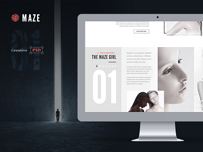 Maze | Creative Agency PSD Template agency business creative design download psd elegant free psd maze maze 2014 maze runner psd psd template