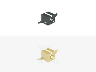 Flying box II box flying logo logotype negativespace ship wings