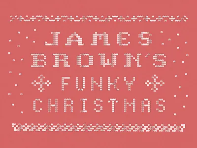 James Brown's Funky Christmas christmas red snow stitch sweater type typography white winter woven