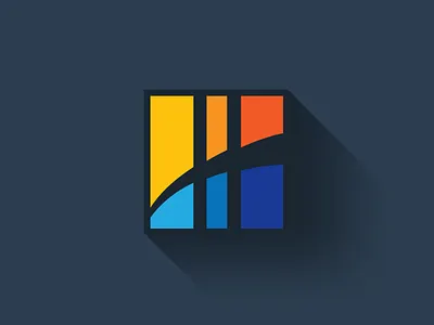 RaubBrock Capital Management logo bay area blue bridge california financial h logo management orange wealth yellow