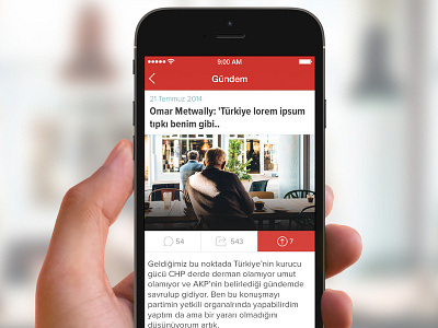 Content Detail blurred cover photo detail ios8 iphone 6 magazine news photo text title ui