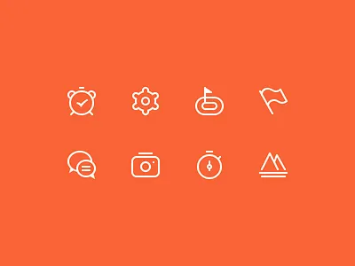 Icons asl camera clock flag group lineicons message setting