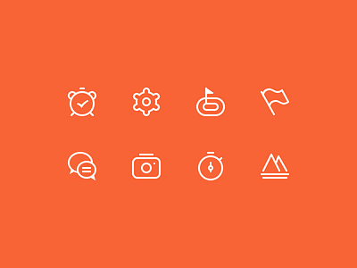 Icons asl camera clock flag group lineicons message setting