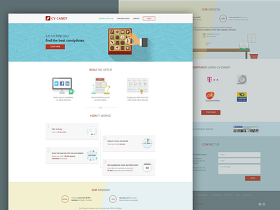 CV Candy index redesign corporate flat hr illustration index webdesign