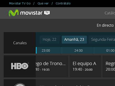 Movistar TV - TV Guide animation epg flat gif go motion movistar now tv ui web