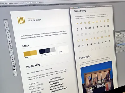 Housing UI Style Guide brand elements branding color palette home house housing icons residential style guide ui user interface