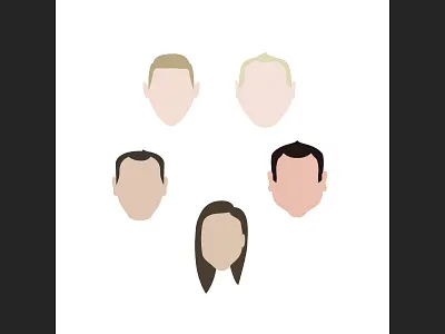 4 Guys And A Girl design dev girl guys illustration love photos shift shiftt startup startup life team