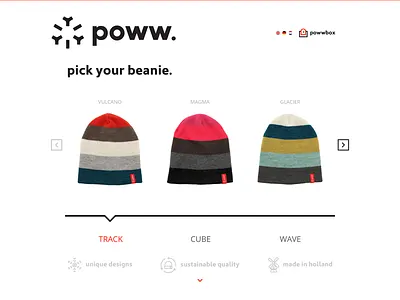 poww. webdesign apparel beanies design icons minimal shop slider store ui web webdesign white
