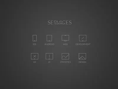 Minimal Services Icons - PSD download free icons ios ipad iphone minimal mobile psd screen service web