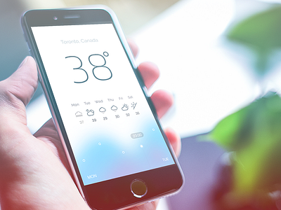 Weather in Toronto app branding clean design flat icon illustration logo typography ui ux vector