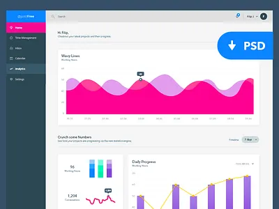 Analytics Dashboard UI KIT - Freebie analytics charts dashboard flat freebie interface kit psd ui ux