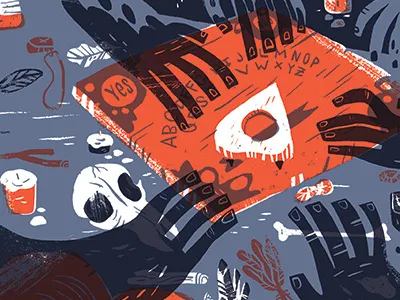 The Fear with Rojo&Baxter cover ghost illustration ouija slumber party