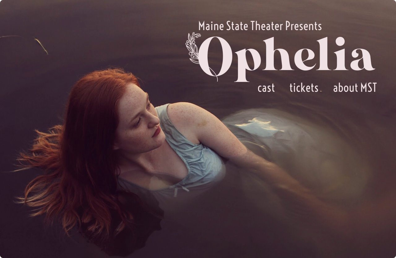 Ophelia - Theater Landing Page branding design desktop font hamlet hero image ios ipad landing page main page ophelia responsive design theater