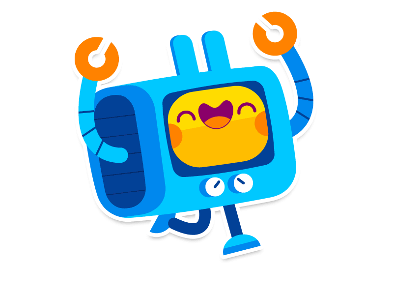Ed & Tess - Social messenger app stickers app robots stickers toaster vector