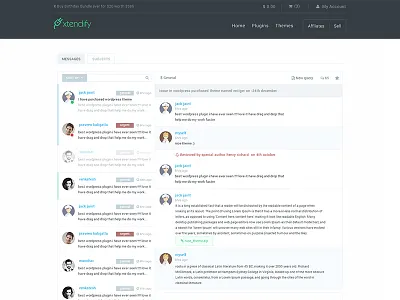 Messages page chat flat message body message list messages skype