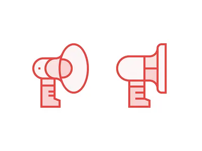 829 Megaphone Icon 829 brand identity clever creative dan fleming design icon set linework rebrand strategy