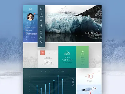 Bino black clean concept design minimal tourist ui ux weather web website white