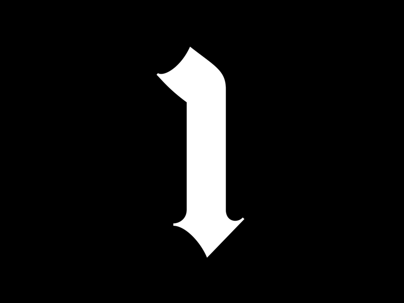 Gothic Numerals black letter design gothic lettering numbers numerals typography