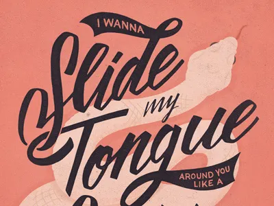 The Tape S03 • E08 handlettering illustration lettering project quote script seinfeld sitcom snake texture theseinfeldproject vector