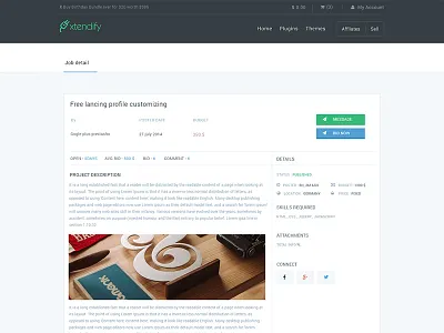 Job Detail page bootstrap bootstrapguru detail page flat job detail jobs