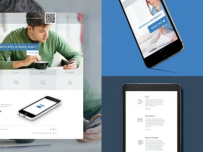 Case Study - Zapper case study clean flat icons landing page presentation qr ui ux web design